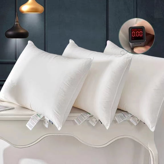 100% Cotton Stuffer Throw Pillow Insert, Rectangle Down and Feather Filled Decorative Bed Sofa Insert, 12x20 Inch, White