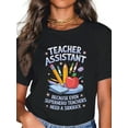 thumbnail image 1 of 100% Cotton Superhero Sidekick Teaching Teach School Teacher Assistant T-Shirt, 1 of 4