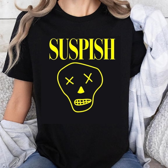 100% Cotton Sus Fish Skull Design Yellow