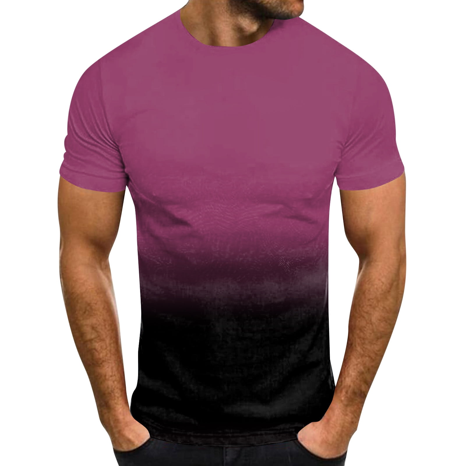 100% Cotton T Shirts for Men Slim Fit Men Long sleeve colorblocked ...