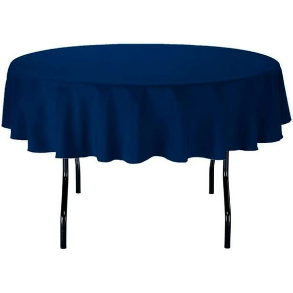 100% Cotton Table Cloth Beautiful & Decorative Great for Buffet Table, | Oval Tablecloth ( 60-Inch x 104-Inch Oval, Navy Blue).