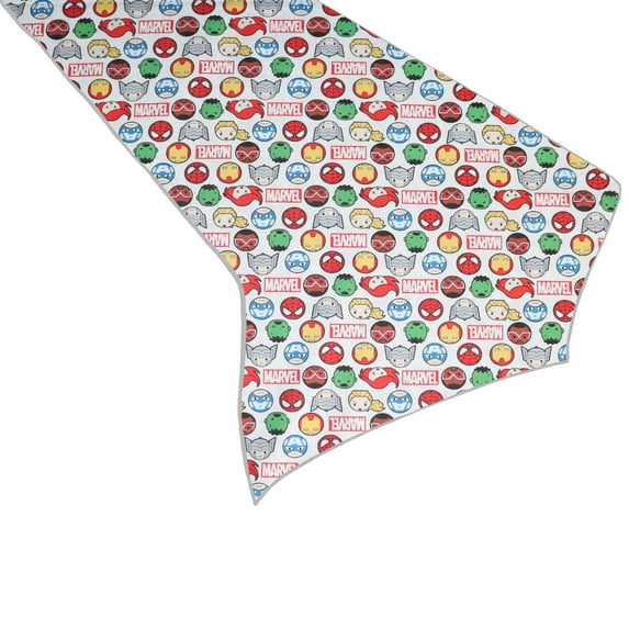 100% Cotton Table Runner Birthday / Event Decoration Marvel Avengers Round Faces