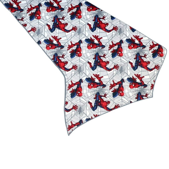 100% Cotton Table Runner Birthday / Event Decoration Marvels Spiderman Web Crawl