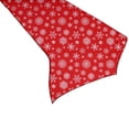 thumbnail image 1 of 100% Cotton Table Runner Christmas / Event Decoration Snowflakes on Red, 1 of 1