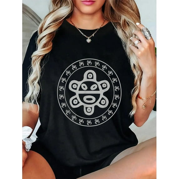 100% Cotton Taino Sun Taino Coqui Circle Puerto Rico Boricua T-Shirt