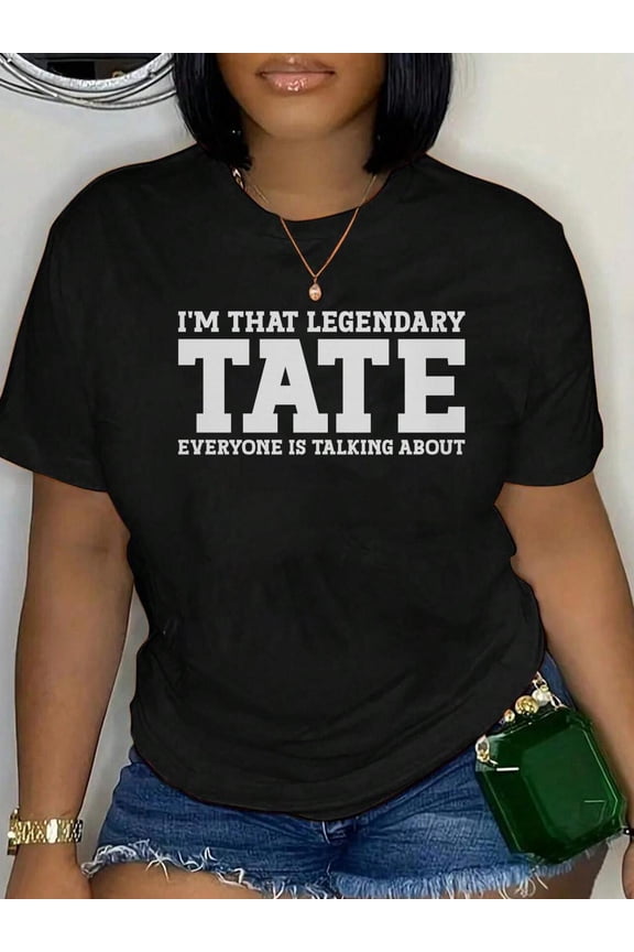 100% Cotton Tate Personal Name Funny Tate Comfort Colors Adult Heavyweight T-Shirt Women's Men's Graphic Tee Casual Tops