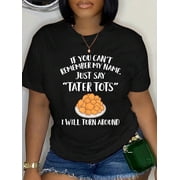 Cotton Tater Tot Apparel - Awesome Funny Tots Lover Design T-Shirt Womens Graphic Tee Casual Tops