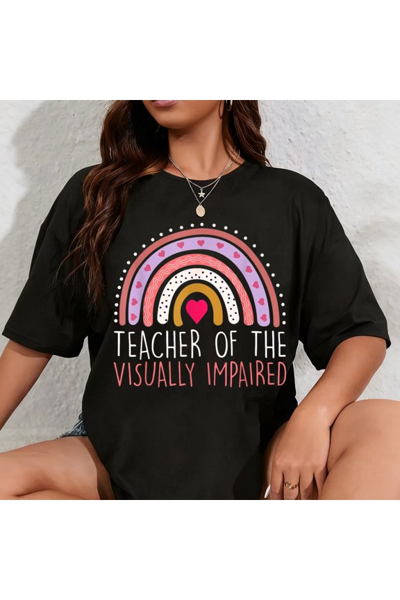 100% Cotton Teacher Of The Visually Impaired Braille Teacher T-Shirt