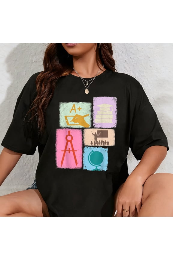 100% Cotton Teacher Vintage Collage School Teaching Women Educator T-Shirt