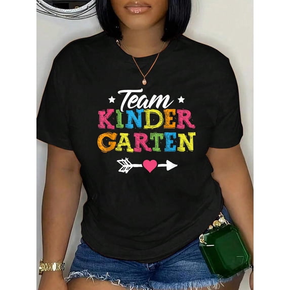 100% Cotton Team Kindergarten Shirt Teacher Student Kids Back To School ...