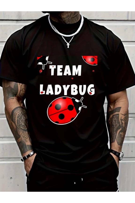 100% Cotton Team Ladybug T-Shirt Cute Insect Lover Gift T-Shirt