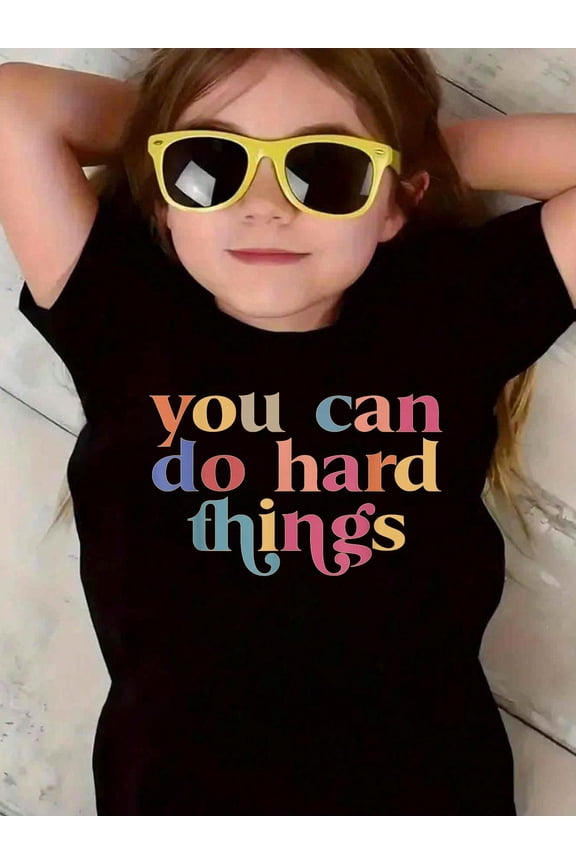 100% Cotton Test Day Teacher Shirt You Can Do Hard Things Women Kid T-Shirt Graphic T-shirts for boys and girls
