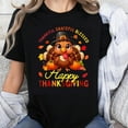 thumbnail image 1 of 100% Cotton Thanksgiving Turkey Shirt Happy Thanksgiving Thankful Grateful Blessed Fall Festival Cute Turkey Design Women's T-Shirt, 1 of 5