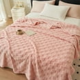 thumbnail image 1 of Cotton Thermal Blanket, Breathable Bed Blanket Twin Size, Soft Waffle Blanket, Twin Blanket, All Season Cotton Blanket, Soft Lightweight Breathable Bed Blanket Throw, 1 of 7