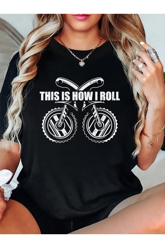 100% Cotton This Is How I Roll Pizza Novelty Shirt For Restaurant Owners T-Shirt Women's Men's Graphic Tee Casual Tops
