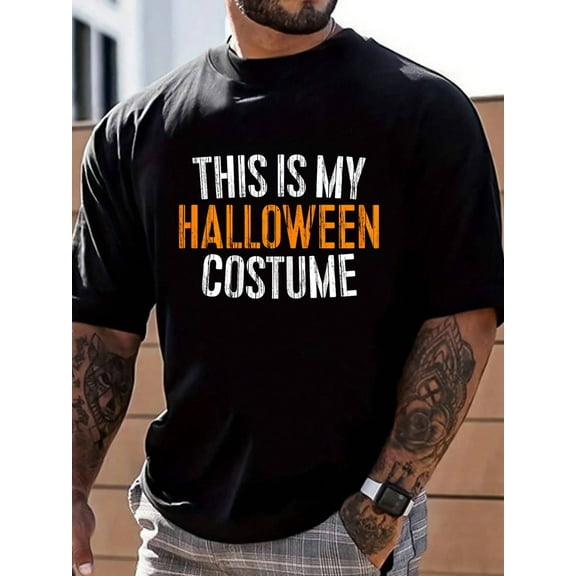 100% Cotton This Is My Halloween Costume T-Shirt Street Hip-Hop Style Men's T-Shirt