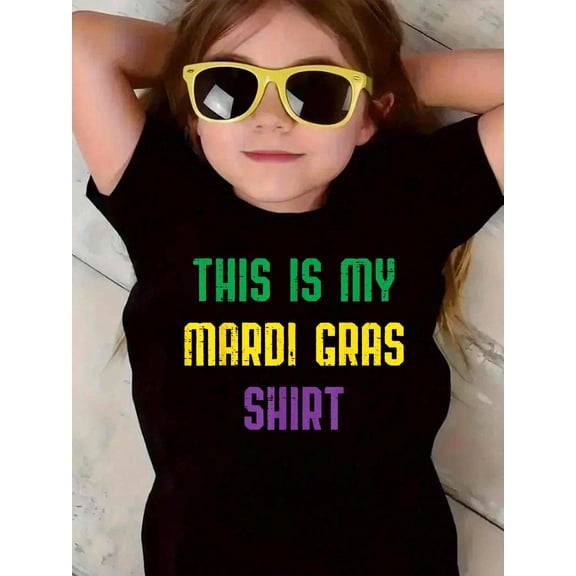 100% Cotton This Is My Mardi Gras Shirt Funny Outfit Men Women Kid T-Shirt Graphic T-shirts for boys and girls