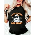 thumbnail image 1 of 100% Cotton This Is Some Boo Sheet Womens Shirt Cute Ghost Halloween T-Shirt Women's Oversized Tee Causal Breathable Classic Comfort Tops, 1 of 4