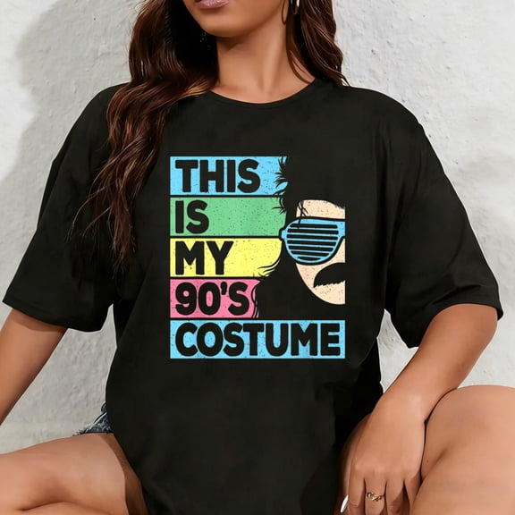 100% Cotton This is My 90's Costume Men 1990s 90s Outfit Disco Party T-Shirt