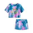 thumbnail image 1 of Topgal 100% Cotton Tie Dye Crop Top & Shorts Clothes Set Outfit for Big Girls Size 16/18, 1 of 5