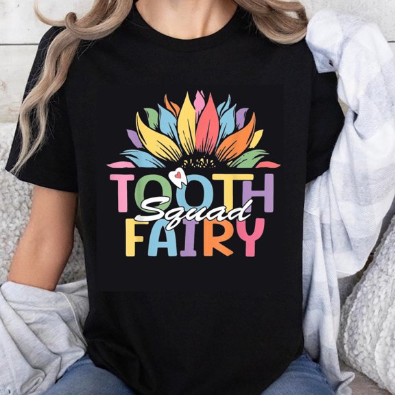100% Cotton Tooth Squad Fairy Colorful Lotus
