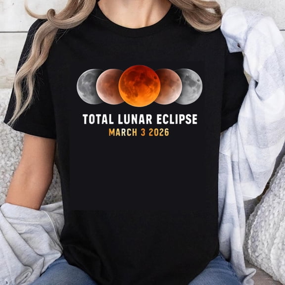 100% Cotton Total Lunar Eclipse March 3 2026 T-Shirt