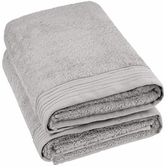 100% Cotton Towels 35" X 70" | Silver Towels Set of 2 Ultra Soft and Highly Absorbent Bath Towel Set Cotton, Gym, Hotel, Spa, Machine Washable