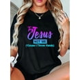 thumbnail image 1 of 100% Cotton Try Jesus Not Me Cause I Throw Hands Funny Christian T-Shirt, 1 of 4