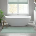 thumbnail image 1 of 100% Cotton Tufted 3000 GSM Reversible Bath Rug 24x72" Green Ultra Plush Dense Machine Washable Long Bathroom Rug Runner, 1 of 14
