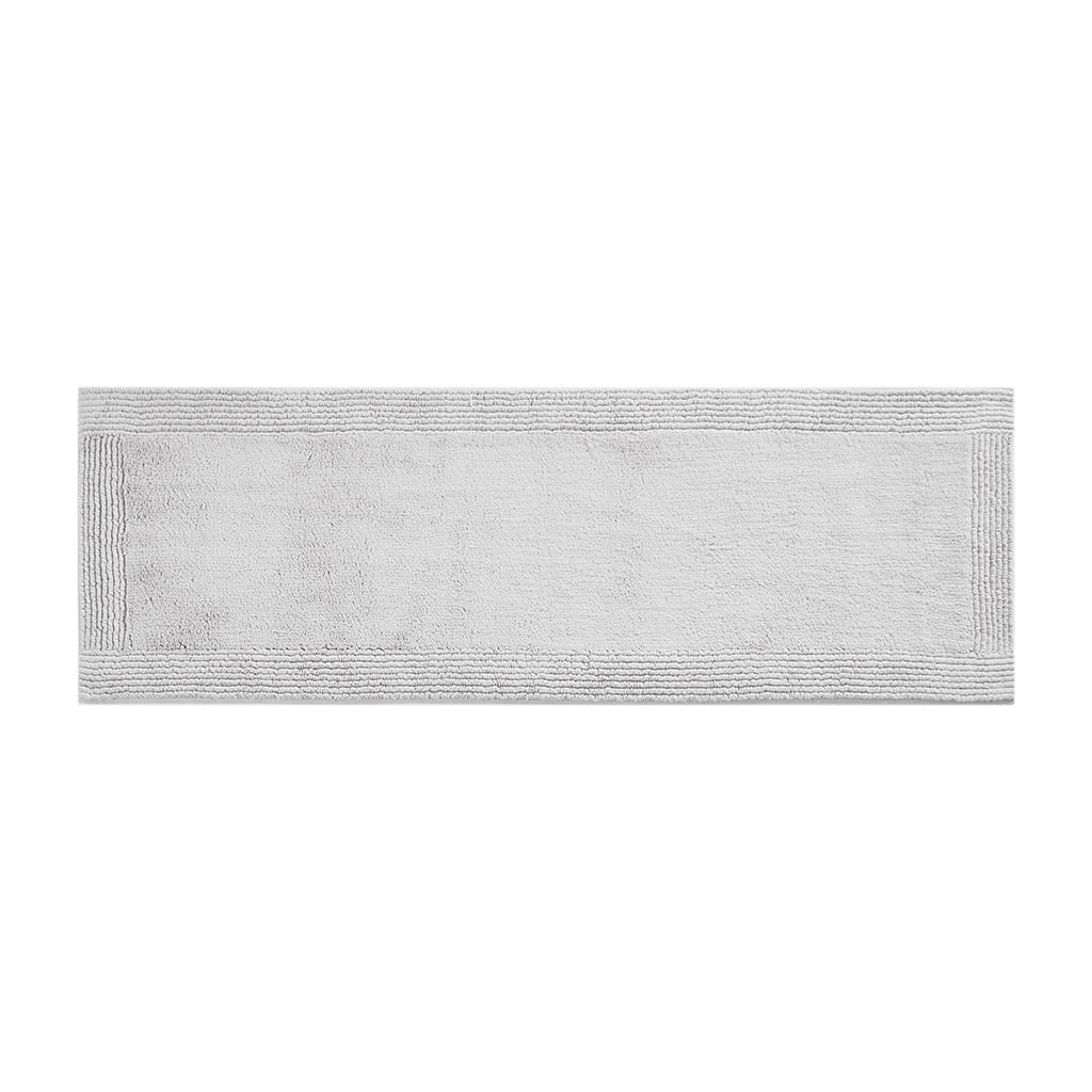 100% Cotton Tufted 3000 GSM Reversible Bath Rug 24x72 Inches Grey, Luxury Plush High Pile Bathroom Rug, OEKO-TEX Certified Machine Washable Shower Mat for Bathroom