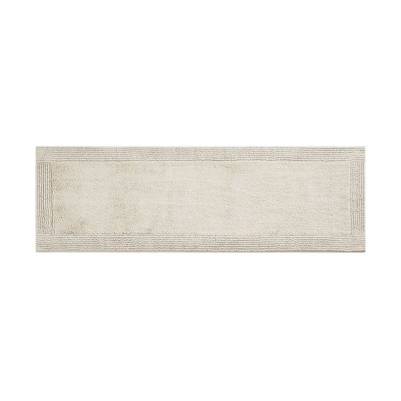 100% Cotton Tufted 3000 GSM Reversible Bath Rug Natural 24x72 High Pile Oeko Tex Certified Luxurious Soft Machine Washable For Bathroom