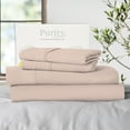 thumbnail image 1 of Purity Home Twin Bed Sheet Set - 100% Cotton Percale, 400 Thread Count - Cool, Crisp, Breathable & Durable 4-Piece - Blush, 1 of 8
