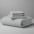 thumbnail image 1 of Purity Home 3-Piece 100% Cotton Percale Bedsheet Set, Twin Light Gray – 400 Thread Count, Cool & Crisp, Breathable, Deep Pocket, 1 of 14