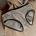 thumbnail image 1 of 100% Cotton Underwear Women, Cotton Underwear For Women Gray Comfortable And Breathable Mid Waist Cotton High Elasticity Women's Pants, 1 of 4