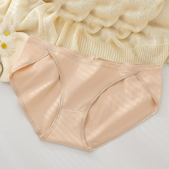 100% Cotton Underwear Women, Women's Color Blocked Seamless High Slit Plus Size Underwear