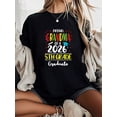 thumbnail image 1 of 100% Cotton Unisex 1pcs - Funny Proud Grandma Of A Class Of 2026 5th Grade Graduate T-Shirt - Women's Casual Short Sleeve Top For Spring & Summer, Women Graphic T-Shirts 230g, 1 of 5