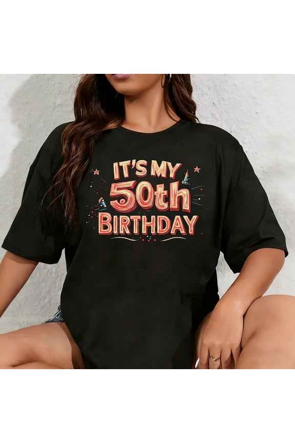 100% Cotton Unisex 50th Birthday Shirt Birthday Gifts for Men Husband Boyfriend Brother Vintage Graphic Tee