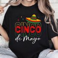 thumbnail image 1 of 100% Cotton Unisex Cinco De Mayo Shirts for Women Mexican Sombrero Print T-Shirts Summer Fiesta Party Tee Tops, 1 of 5