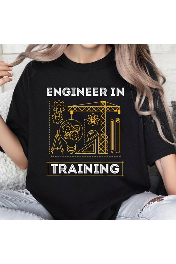 100% Cotton Unisex Engineer in Training Future Engineer Holding Engineering T-Shirt