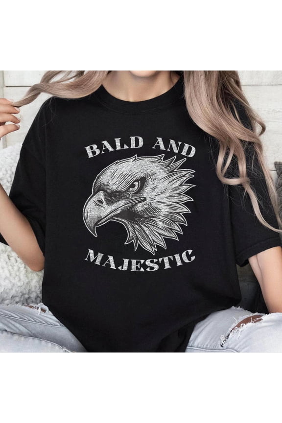 100% Cotton Unisex Funny Bald Guy Man Majestic Saying Balding Humor Gag T-Shirt