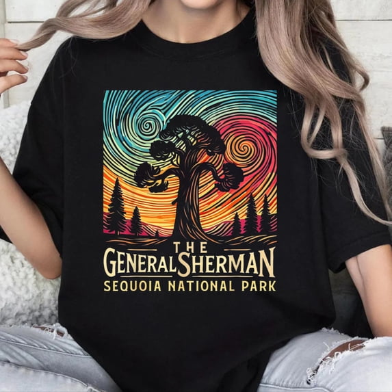 100% Cotton Unisex General Sherman Sequoia National Park Shirt Souvenir T-Shirt