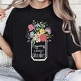 thumbnail image 1 of 100% Cotton Unisex Happiness is Being A Granny Flower T-Shirt T-Shirt, 1 of 5