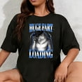 thumbnail image 1 of 100% Cotton Unisex Huge Fart Loading Funny Alpha Wolf Meme Brainrot Unhinged T-Shirt, 1 of 5