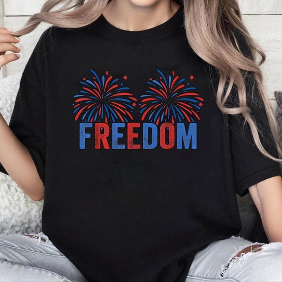 100% Cotton Unisex I Love The Taste of Freedom Matching Couple 4th of July T-Shirt