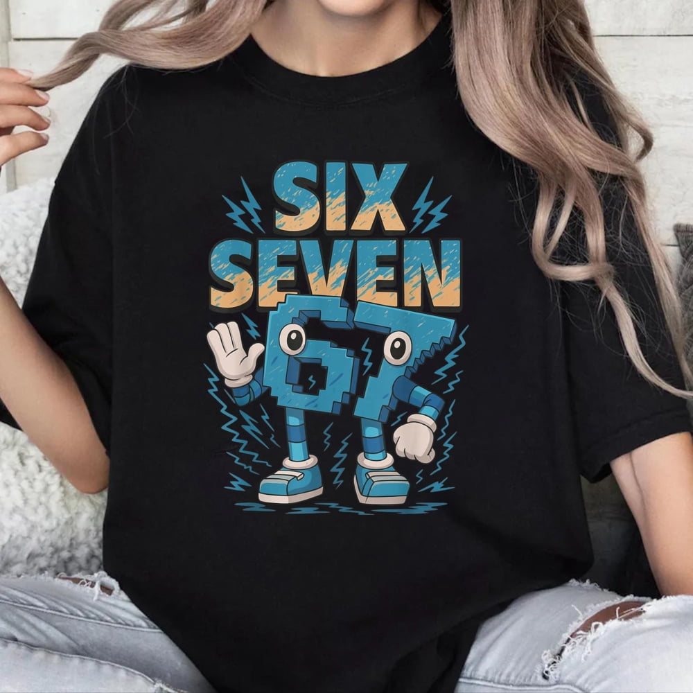 100% Cotton Unisex Kids Meme 67 Six Seven 6 7 Italian Brainrot T-Shirt ...