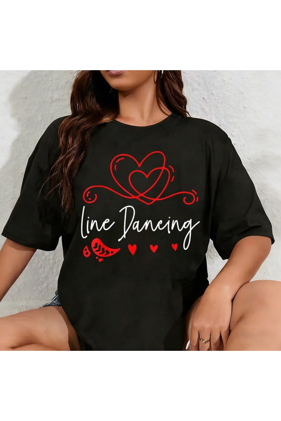 100% Cotton Unisex Line Dancing Line Dance T-Shirt