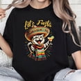 thumbnail image 1 of 100% Cotton Unisex Mexican Let's Fiesta Sombrero Cat Cinco De Mayo Funny Cat Men Women T-Shirt, 1 of 5