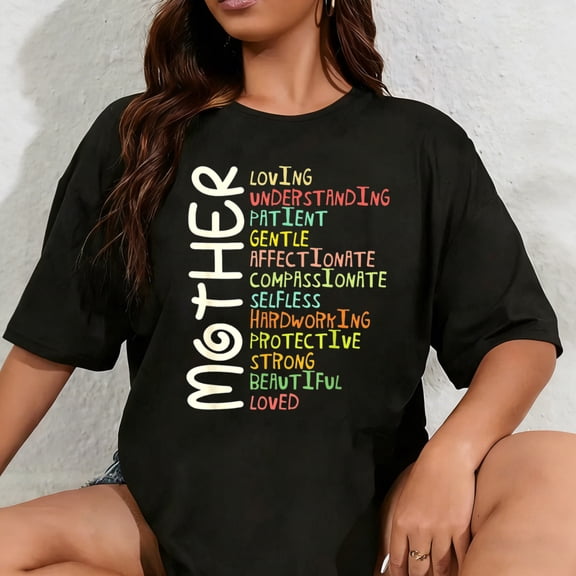 100% Cotton Unisex Mother Meaning Shirt I Love Mom Mothers Day T-Shirt