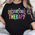 thumbnail image 1 of 100% Cotton Unisex Occupational Therapy -OT Therapist OT Month Groovy Retro T-Shirt, 1 of 5