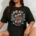 thumbnail image 1 of 100% Cotton Unisex Pray On It Christian T-Shirt, 1 of 5